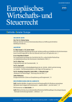 Europäisches Wirtschafts- und Steuerrecht (EWS)