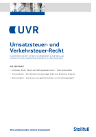 Umsatzsteuer- und Verkehrsteuer-Recht (UVR)