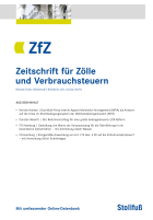 Abbildung: Zeitschrift für Zölle und Verbrauchsteuern (ZfZ)